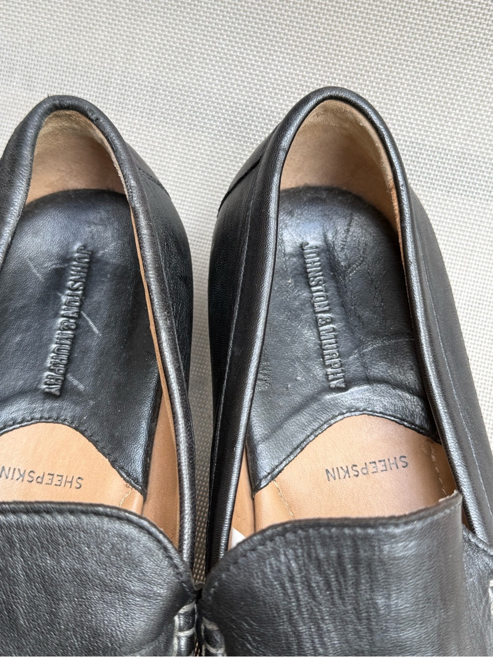Johnston & Murphy Black Leather Driving Shoes Made in India #2778 Men's size 11 - Picture 5 of 10